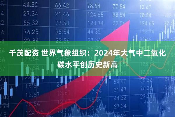 千茂配资 世界气象组织：2024年大气中二氧化碳水平创历史新高